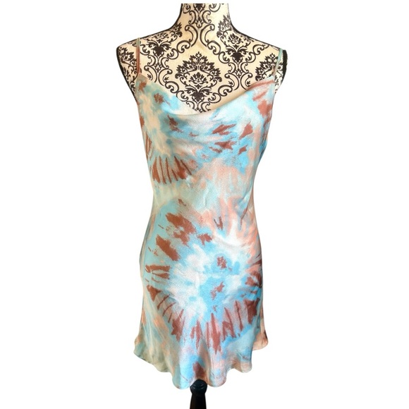 Audrey 3+1 Dresses & Skirts - AUDREY 3+1 Pastel Tie-Dye Slip Mini Dress